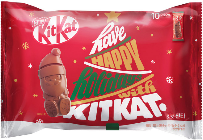 KitKat 산타 초콜릿, 116g, 1개