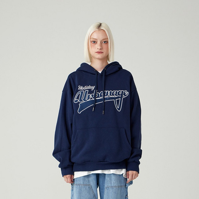 어반에이지 남녀공용 홀리데이 오버핏 기모 후드티