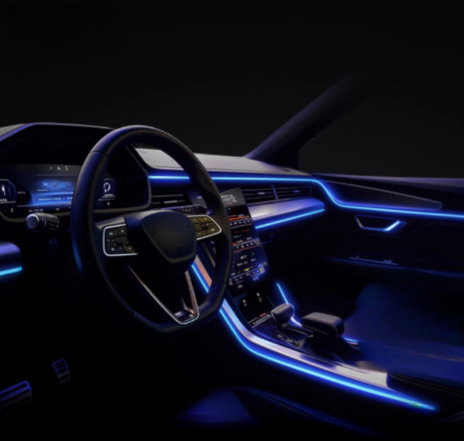 오토크루 LED DIY 엠비언트 스트립 EL와이어 USB형 1m, 블루, 1개