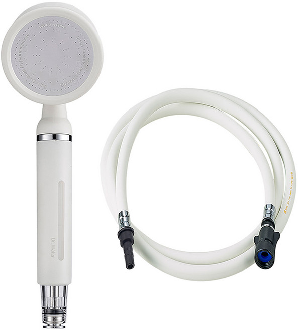 닥터워터 컬러 필터샤워헤드 + PVC 호스 1.5m 세트, 1개, 크림