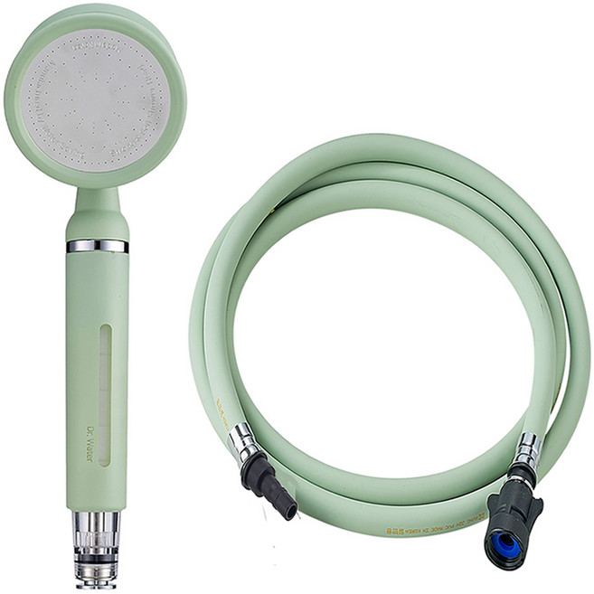 닥터워터 컬러 필터샤워헤드 + PVC 호스 1.5m 세트, 1개, 민트
