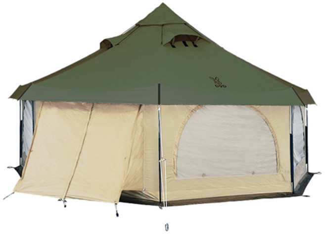 DOD 도플갱어아웃도어 타케노코 텐트 2, 카키, 8인용