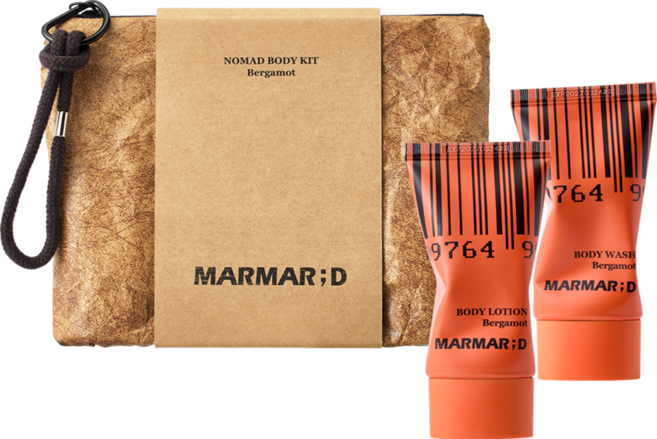 마르마르디 노마드 바디키트 바디워시 + 바디로션 + 파우치 세트 베르가못, 1세트
