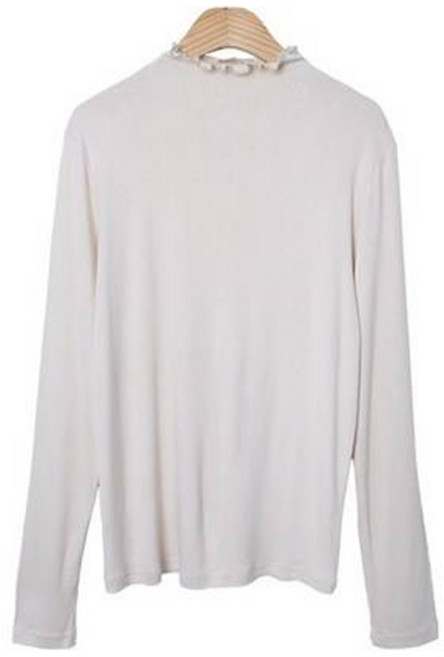 린다샵 여성용 수드르 뒷절개 찰랑 쫀쫀 물결 폴라 티셔츠 cpt15888k49