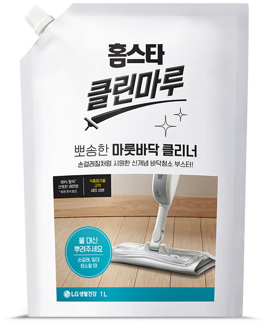 홈스타 클린마루 마룻바닥 클리너 화이트 레몬향 리필, 1개, 1L