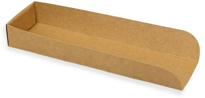 제이팩토리 꼬치트레이 크라프트 일회용 종이 받침 소 20 x 6 x 3 cm, 100개, 1개입