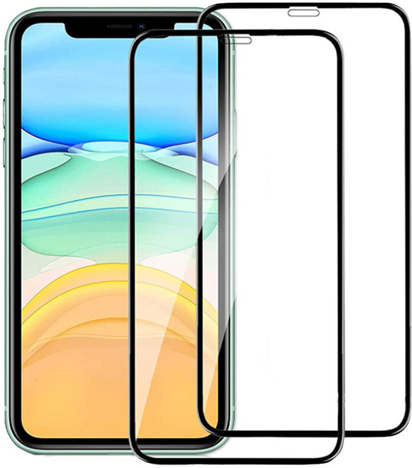 언박싱 풀커버 강화유리 휴대폰 액정보호필름 2p 세트, 1세트