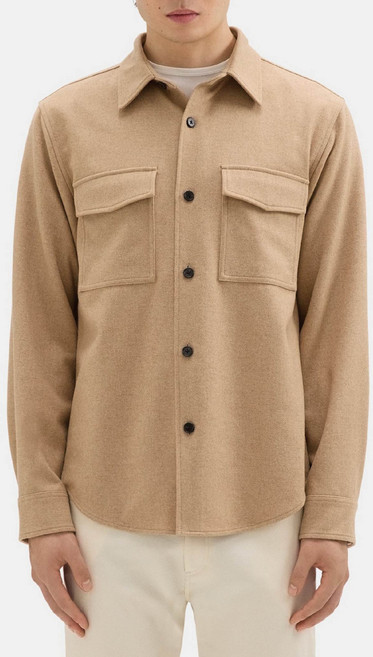 띠어리 남성용 재활용 울 블렌드 플란넬 셔츠 재킷 N0971406