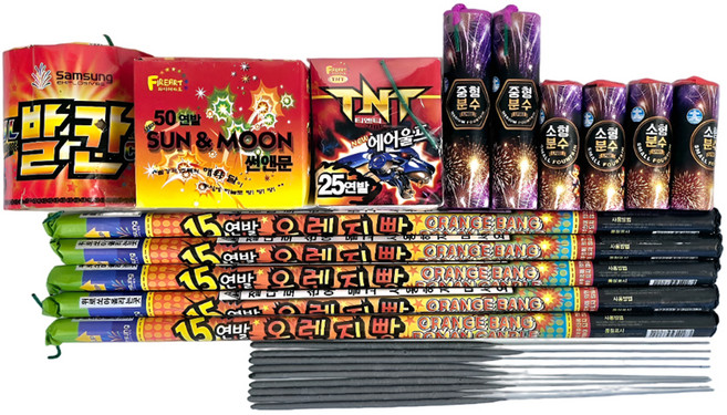 불꽃놀이 로켓 연발류 세트, 1세트