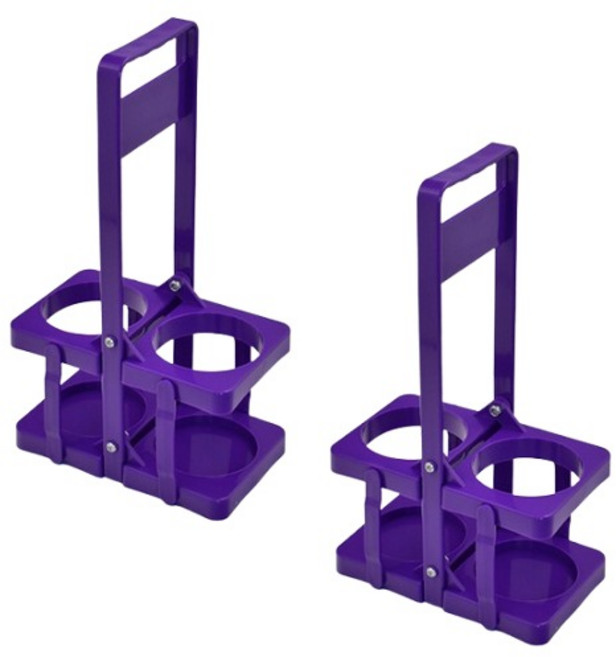 블럭마트 접이식 음료수 트레이 2구, 진보라, 2개