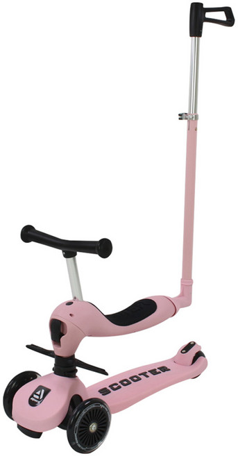 알파카 아동용 퍼스트 4in1 킥보드, 핑크, 1개