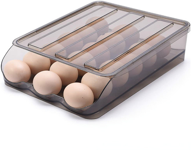 민스리빙 슬라이드 에그 트레이 1단 18구, 반투명