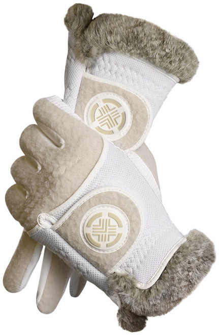 테크스킨 윈터쉴드 겨울 골프장갑, 베이지, 1세트