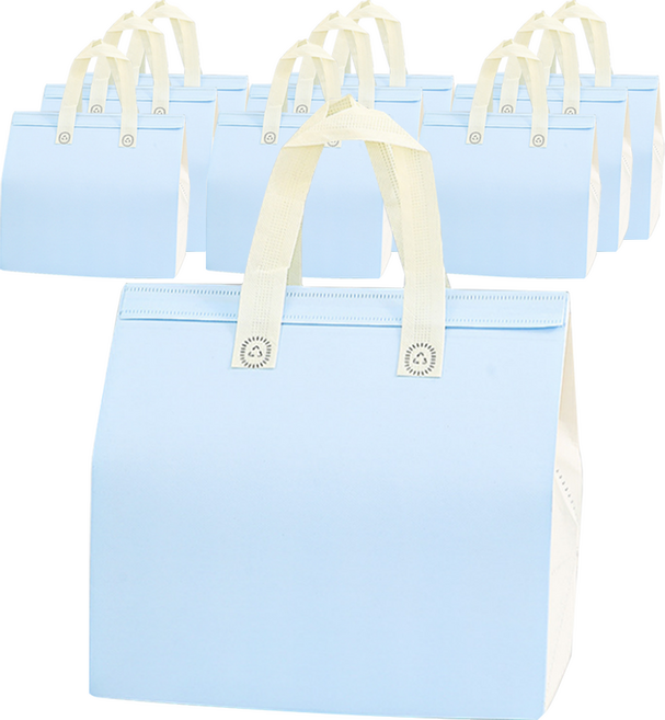 비비드하우스 일회용 은박 보온 보냉백, 소프트블루, 10개