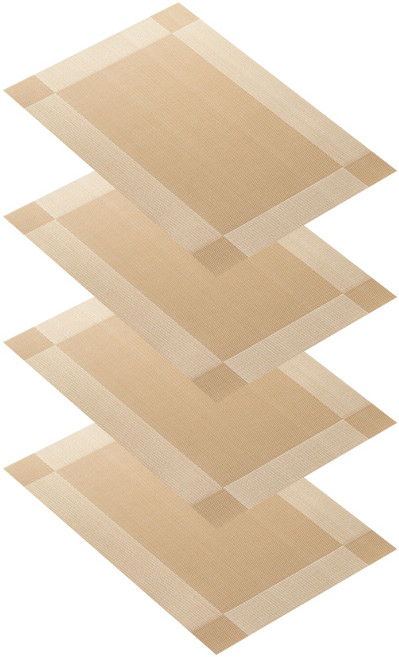 withWIN 호텔식 방수 플레이팅 식탁매트, 골드, 4개, 45 x 30 cm