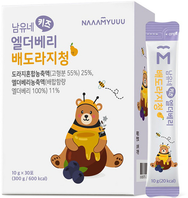 남유네 키즈 엘더베리 배도라지청 30p, 300g, 1개