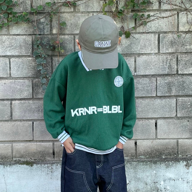 쿠르나르 아동용 BLBL 브이넥 풋볼 맨투맨