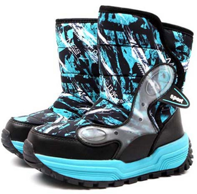 童款迴旋鏢造型冰爪保暖雪靴 BW062
