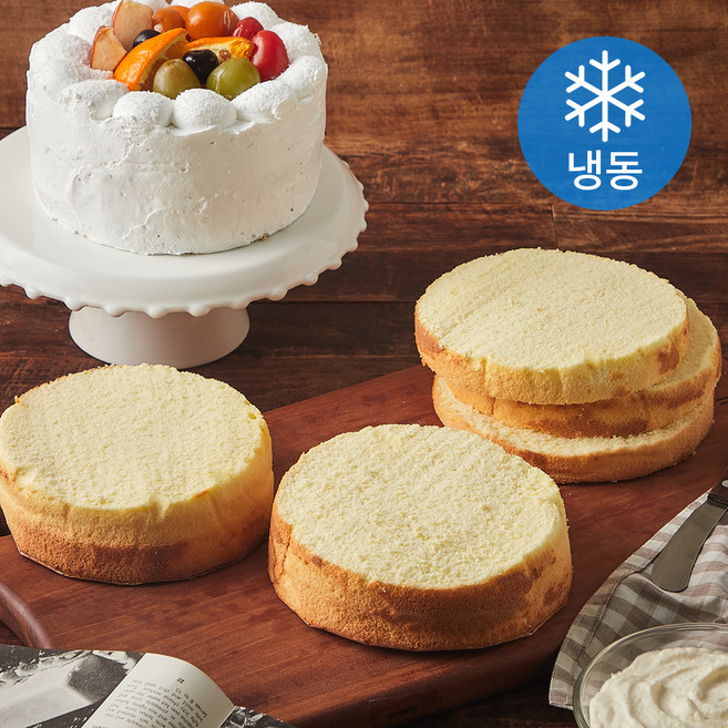 맨치트 서울식품 화이트 케이크 시트 1호 (냉동), 200g, 1개입, 10개