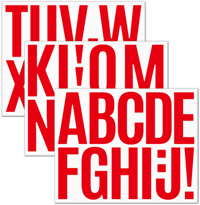 데일리네스트 다이어리 귀여운 팬시스티커 알파벳 21 x 16.8 cm, 레드, 3개