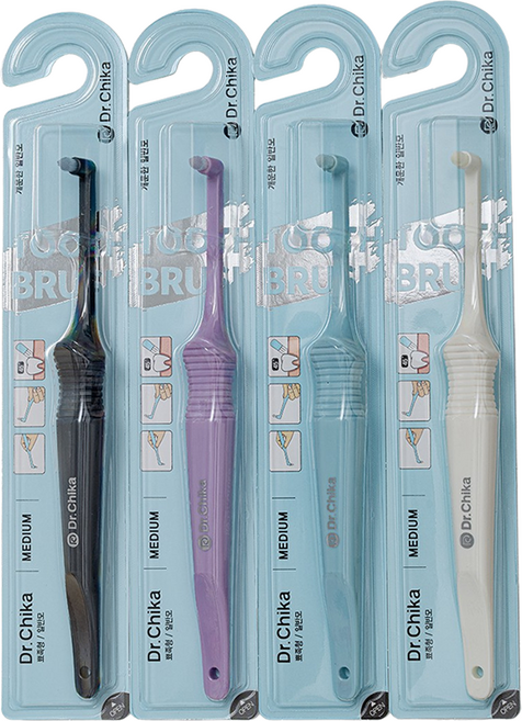 닥터치카 첨단 칫솔 뾰족형 세트, 4개입, 1세트