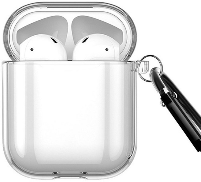 루아르모 에어팟 TPU 풀커버 케이스, 에어팟 1/2세대, 투명, 1세트