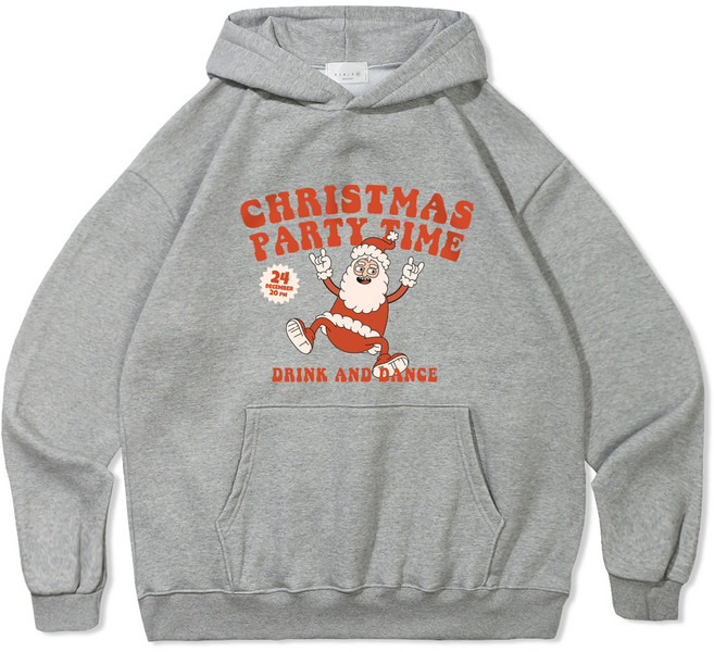 오에타 파티타임 프리미엄 더블 특기모 코튼 오버핏 후드 티셔츠