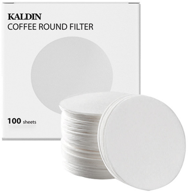 칼딘 모카포트 포터필터 여과지 더치커피기구 올 라운드 필터 화이트 51mm, 100개입, 1개