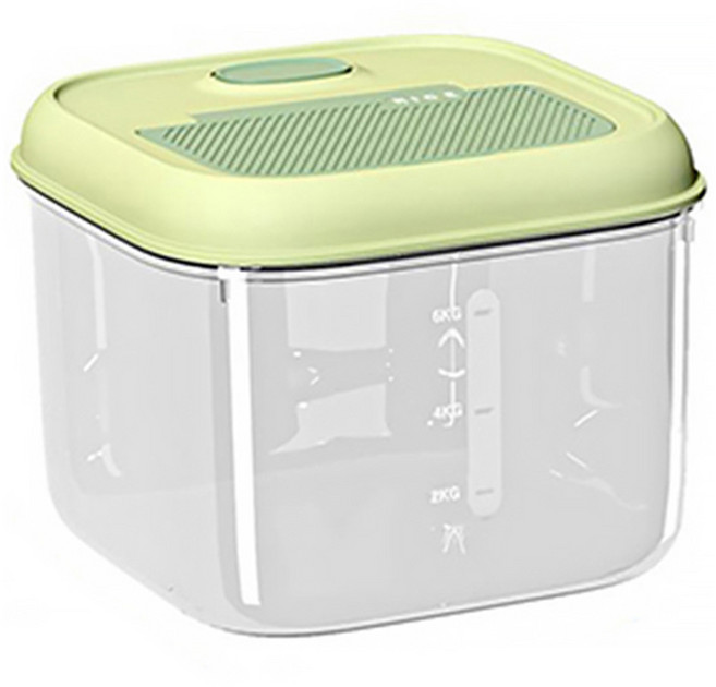 랜보어 반려동물 원터치 대용량 사료통 S, 그린, 1개, 6L