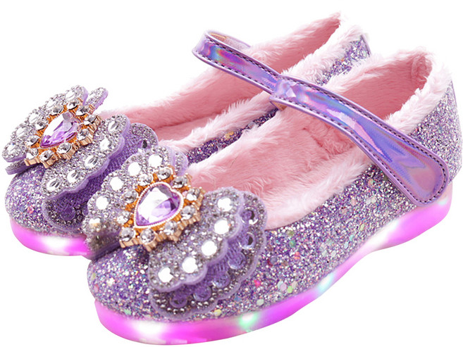 풋풋 여아용 드림픽스 LED 털구두