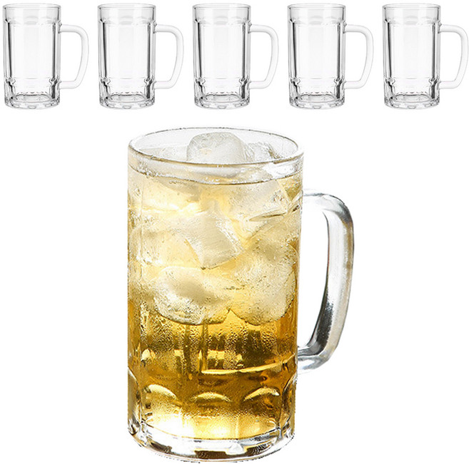 비니코틀렌 유럽스타일 비어 하이볼 유리컵, 6개