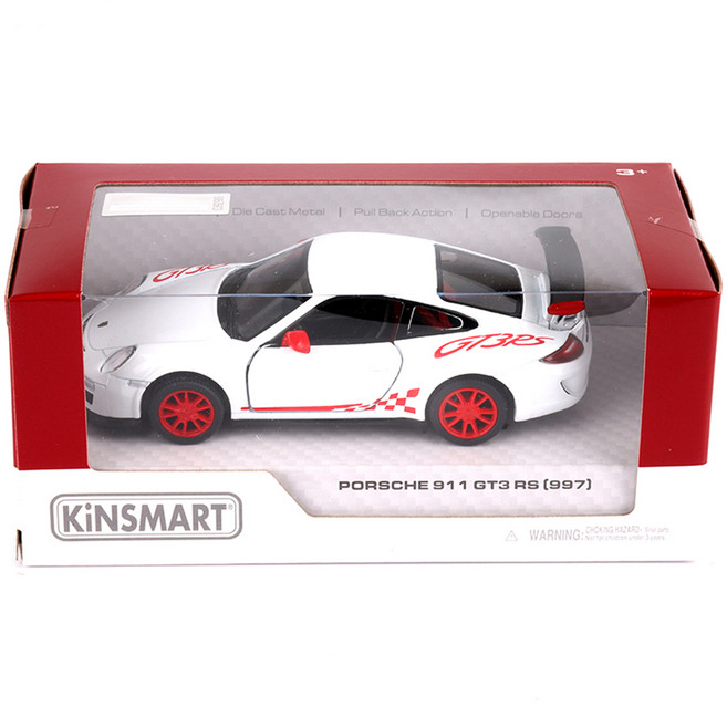 킨스마트 2010 포르쉐 911 GT3 RS 자동차 KT5343, 화이트, 1개