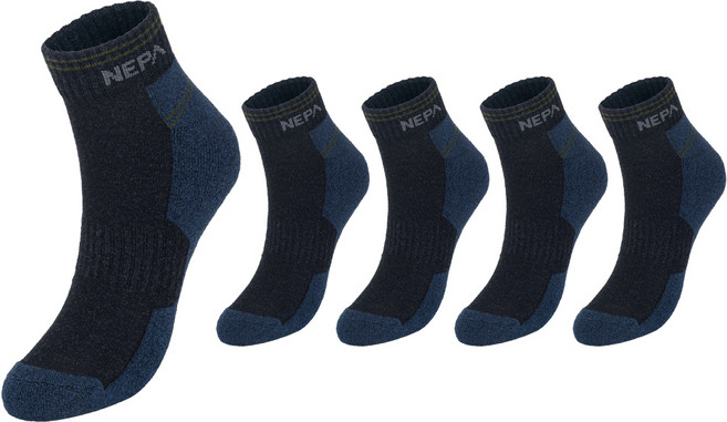 NEPA 男款探險氣墊登山短襪5雙組 NPCABSXL, 1套, 黑色(NPCABSXL-BK5)