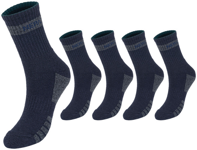 NEPA 男士運動氣墊登山中筒襪5雙組 NPCAVMDL, 1套, 海軍藍(NPCAVMDL-NV5)
