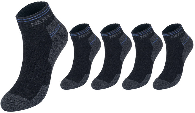 네파 여성용 어드벤처 쿠션 등산 단목 양말 5족 세트 NPCABSXS, 블랙(NPCABSXS-BK5), 1세트