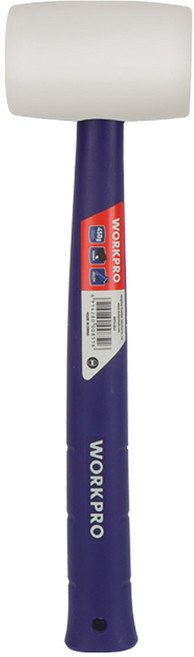워크프로 흰색 고무망치 450g, WP241040, 1개