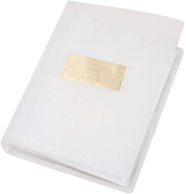 카카스 앨범형 스티커북 + 금박 스티커 세트 KN-A4087, 1세트, 반투명 화이트(스티커북)