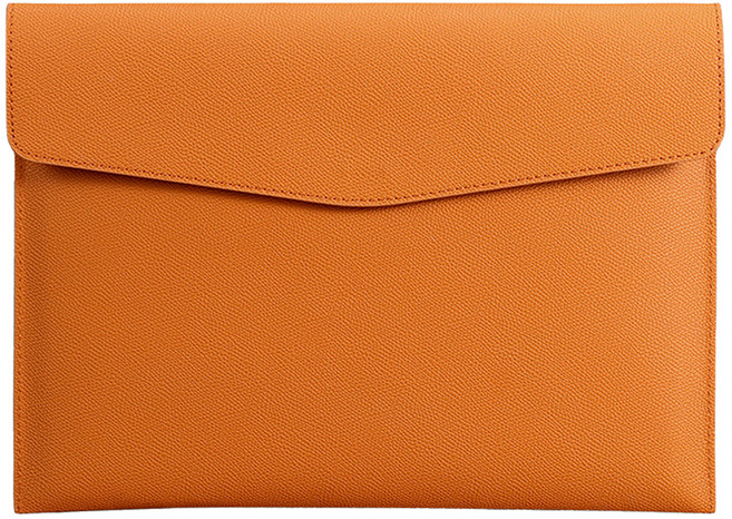 동아피엠에스 A5파일 가죽파우치, 오렌지, 1개