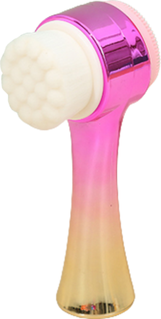 바코젤 스타일 컬러 양면 페이스 모공 세척 브러쉬, 1개, 핑크골드