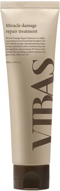 비바스 미라클 데미지 리페어 헤어팩 트리트먼트, 1개, 200ml
