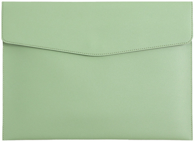 동아피엠에스 A4파일 소프트레더 클러치, 그린, 1개