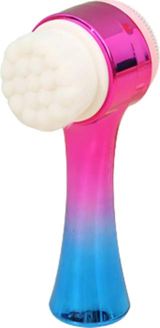 바코젤 스타일 컬러 양면 페이스 모공 세척 브러쉬, 1개, 핑크블루