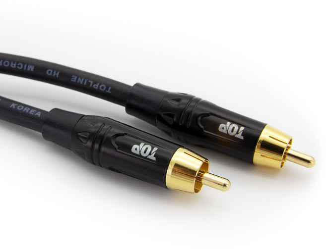 HDtop 韓國製 RCA 對 RCA 連接線 HT-TP676, 0.5m, 1個
