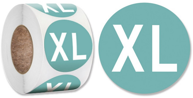 아이엔피 사이즈 XL 롤 원형스티커 2.5cm FS05, 혼합색상, 1개