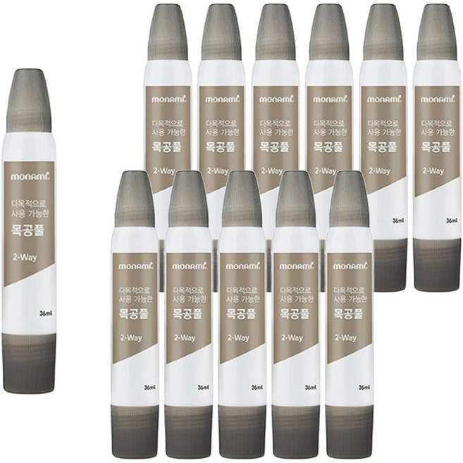 모나미 다목적으로 사용 가능한 목공풀 2way, 36ml, 12개