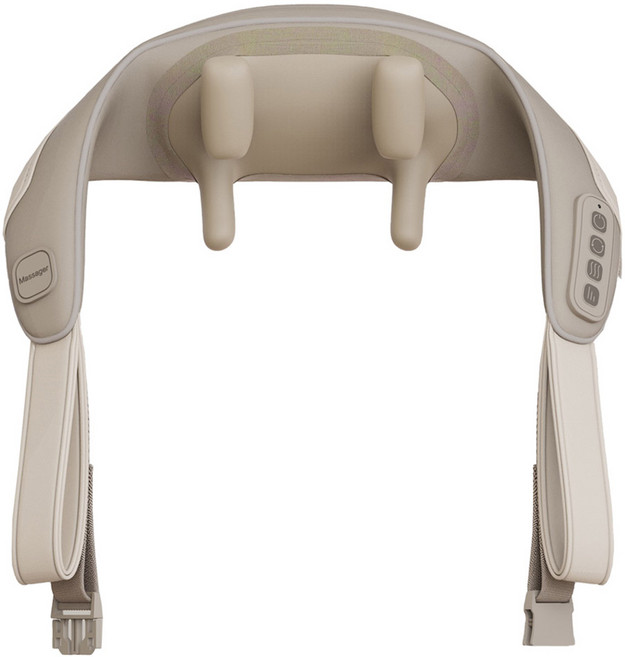 닥터라이프 목 어깨 무선 온열 2단계 속도 조절 마사지기, 베이지, DNM-23