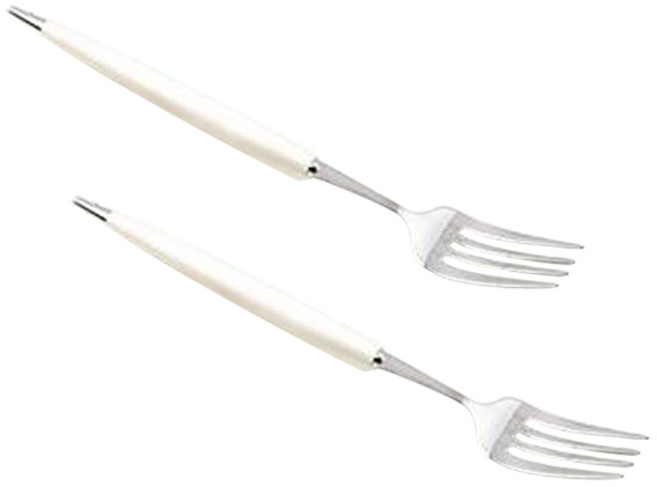 보겐 몽블랑 큐티 커트러리 디저트포크, 화이트, 2개