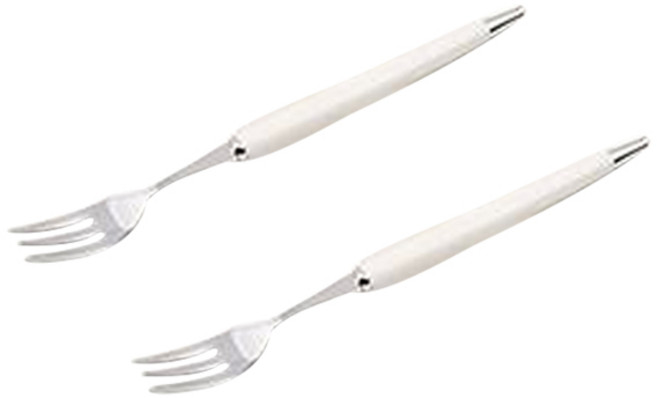 보겐 몽블랑 큐티 커트러리 티포크, 화이트, 2개