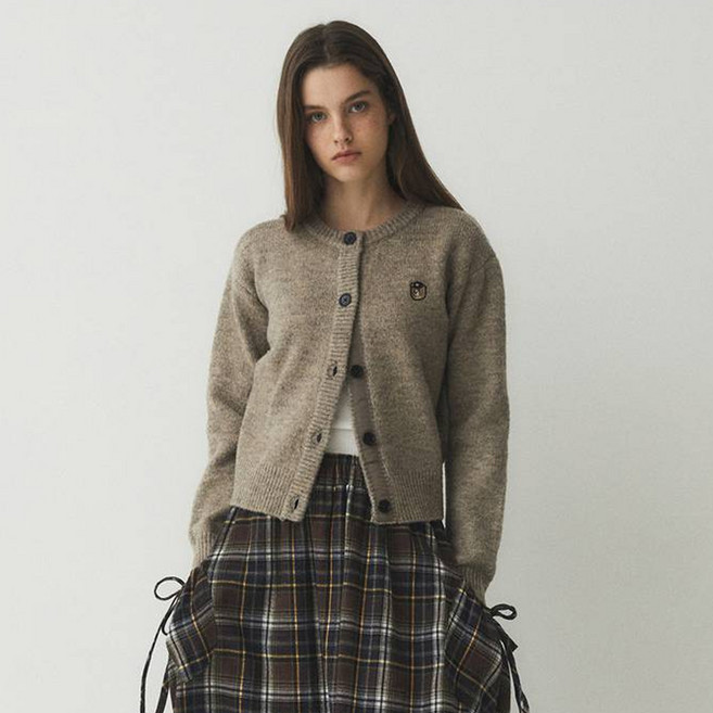 후아유 여성용 스티브 포인트 보카시 가디건 WHCKE4T34F