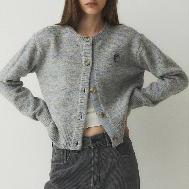 WHO.A.U 女款 Steve 點綴混色針織開襟衫 WHCKE4T34F